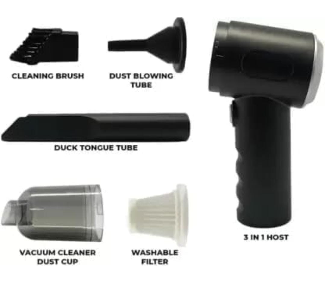 3-in-1 Portable Car Vacuum Cleaner with Blower