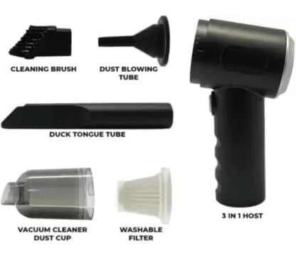 3-in-1 Portable Car Vacuum Cleaner with Blower