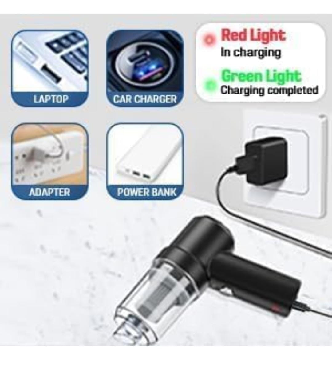 3-in-1 Portable Car Vacuum Cleaner with Blower