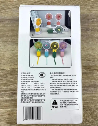 Mini Portable Fan | 3-Speed Rechargeable Hand Fan