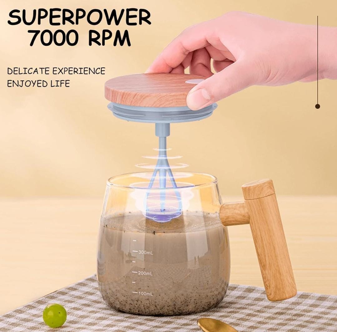 Electric Self Stirring Mug (Lid) | Electric Coffee Frother & Stirrer